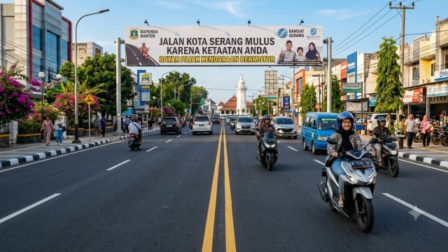 Jalan Mulus Kota Serang Berawal dari Kepatuhan Pajak Kendaraan Anda